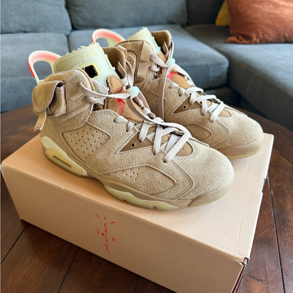 Air Jordan 6 Retro Tan High-Top Sneakers